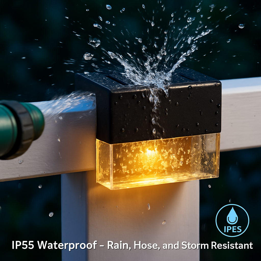 Solar Powered Deck Lights with Acrylic Bubble Lamps (6-Pack)