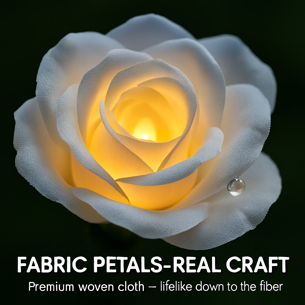 Solar Powered Rose Lights - Water-Resistant Pathway