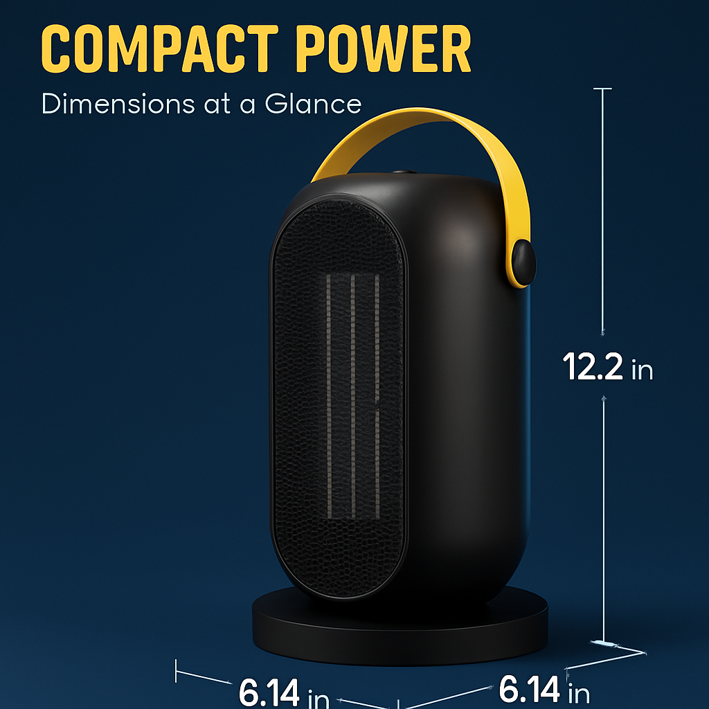 Portable Ceramic Space Heater with Oscillation