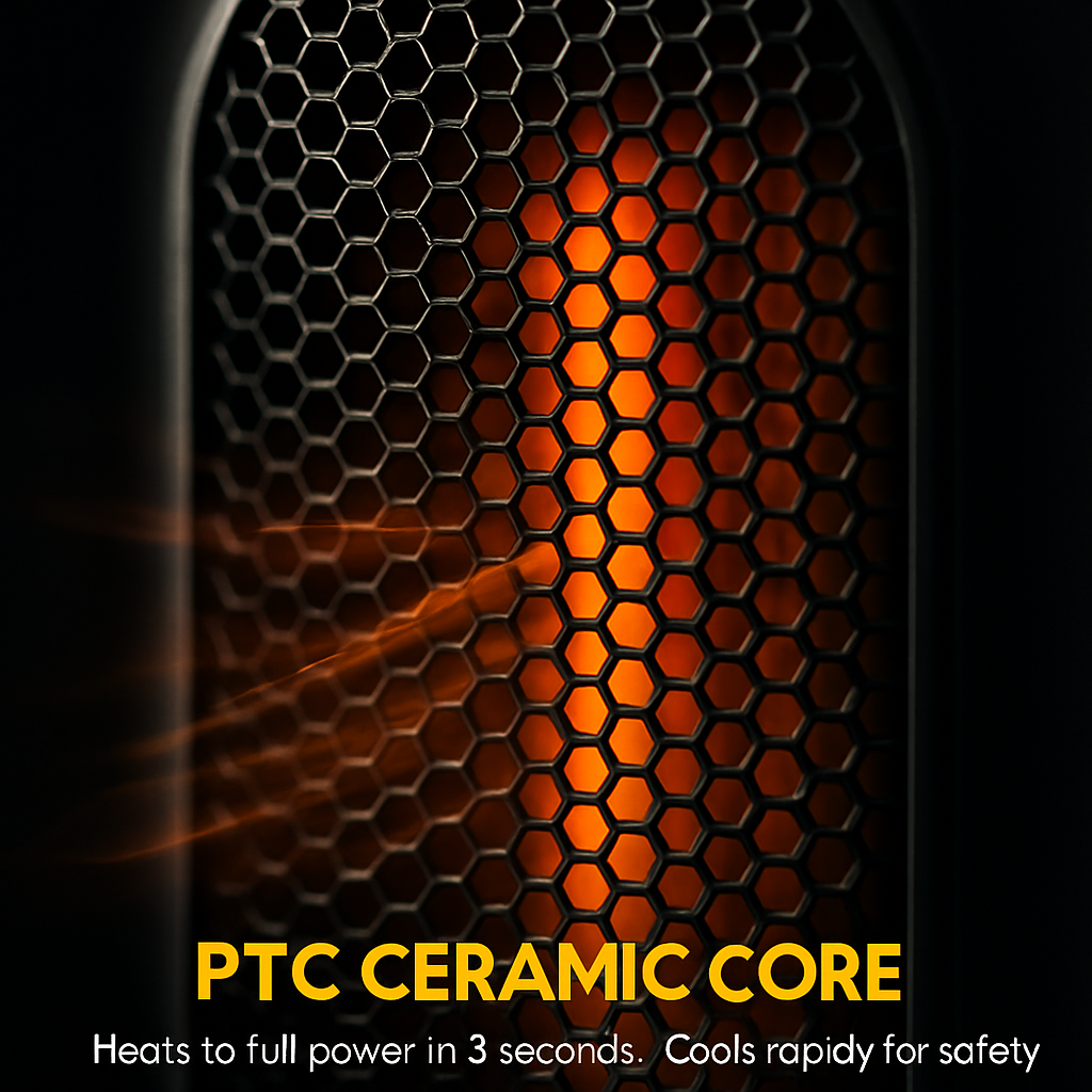 Portable Ceramic Space Heater with Oscillation