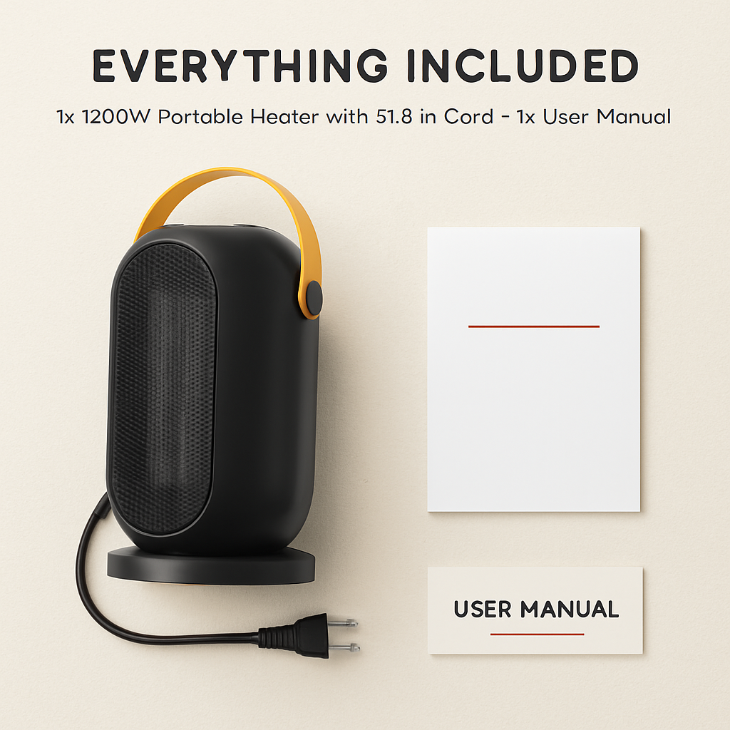 Portable Ceramic Space Heater with Oscillation