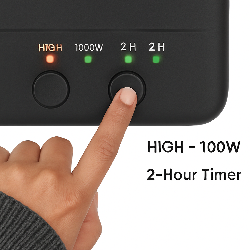 Portable Electric Space Heater with Tip-Over Protection
