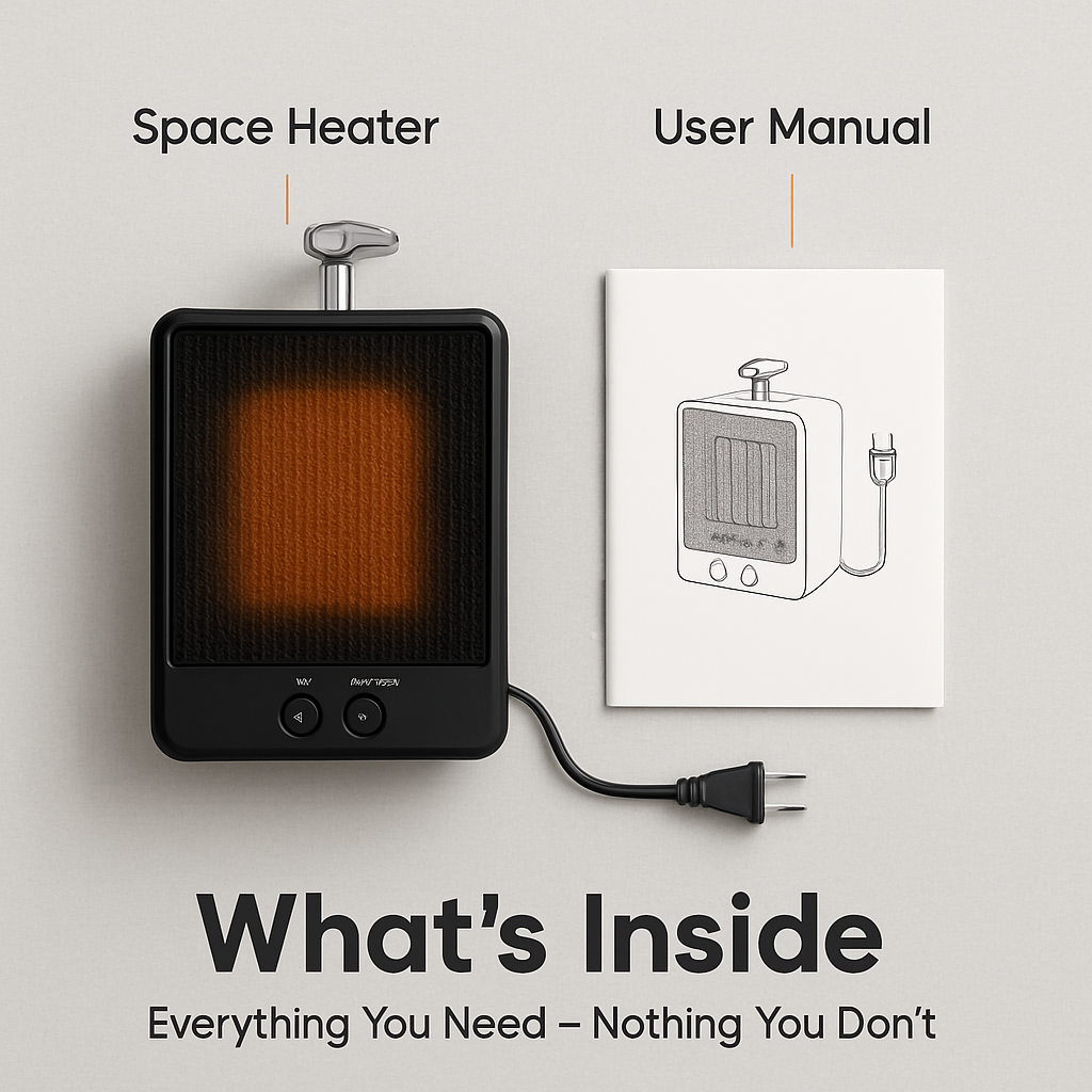 Portable Electric Space Heater with Tip-Over Protection