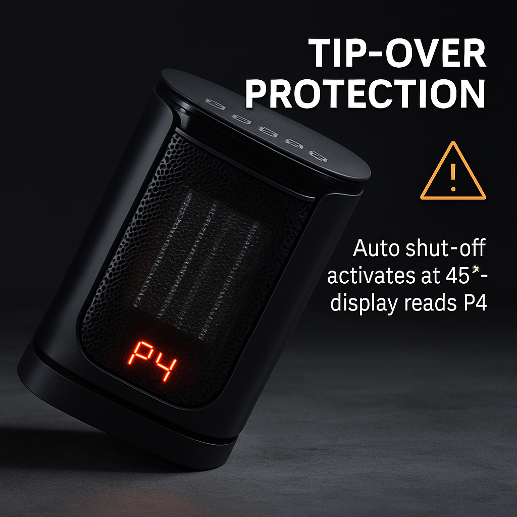 Ceramic Space Heater with 90° Oscillation and 3 Modes