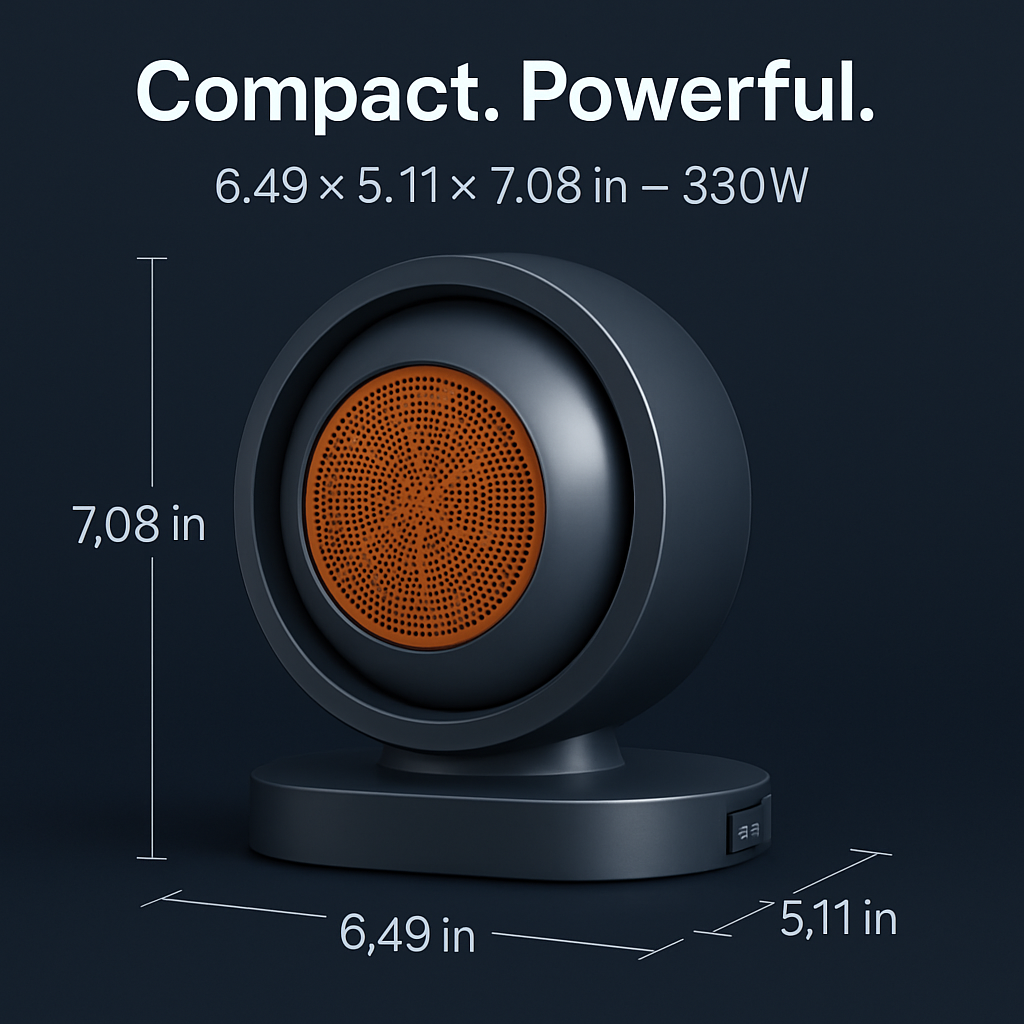 Space Heater with Tilt Head for Desk Use, Fast Heating