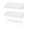 Magnetic Spice Rack with Hooks and Shelving