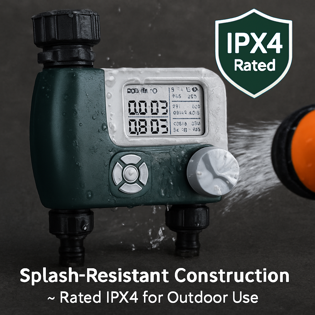 Sprinkler Timer with Dual Zones for Garden Irrigation