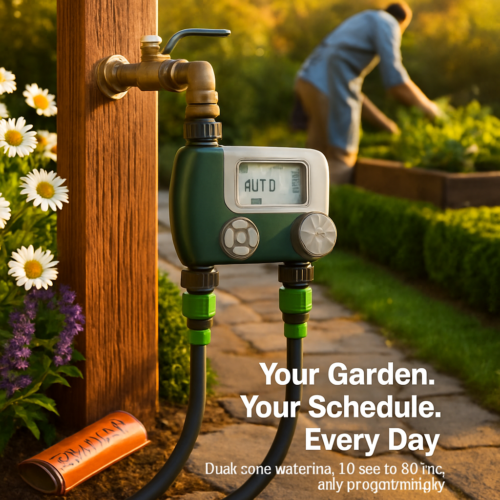 Sprinkler Timer with Dual Zones for Garden Irrigation