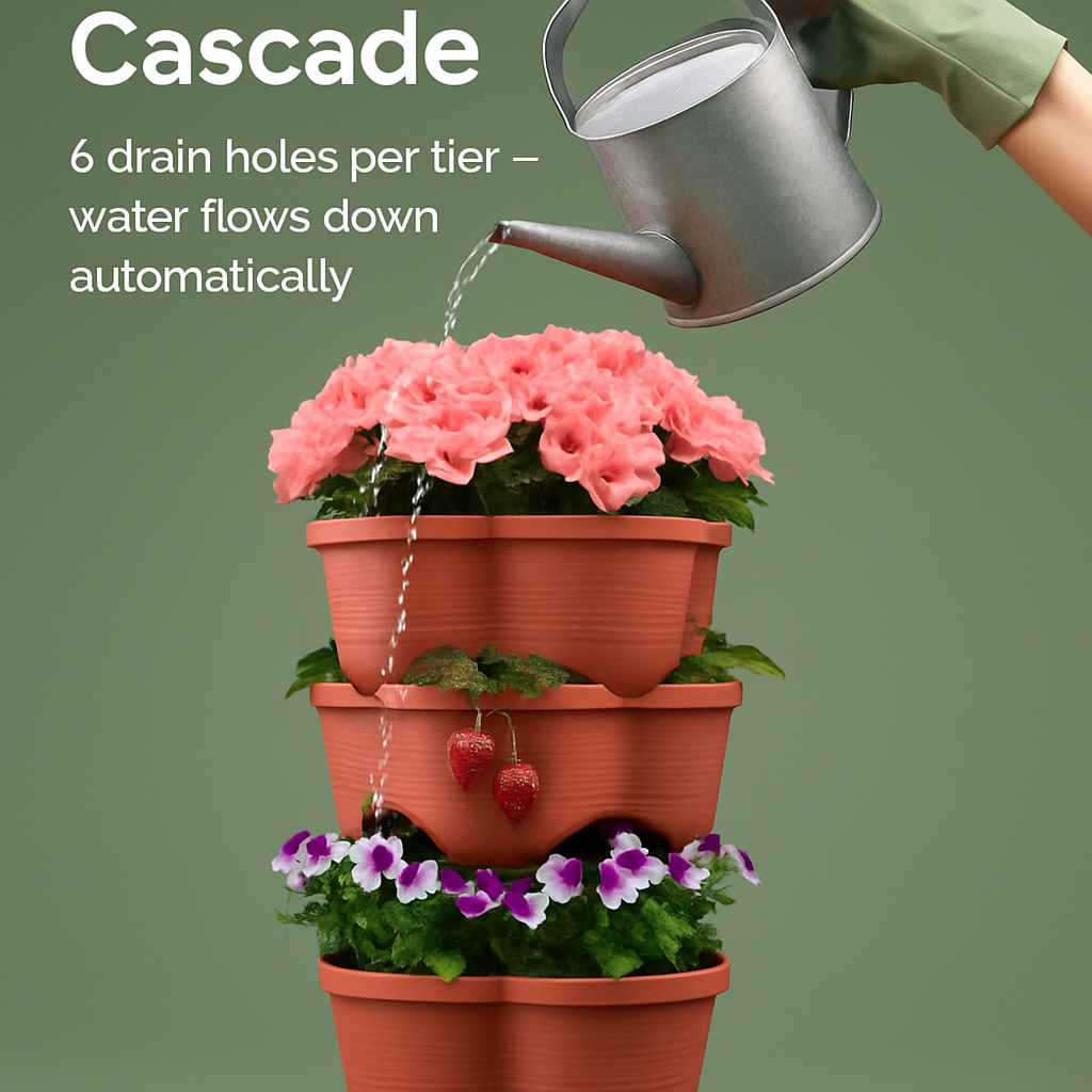 5-Tier Vertical Stackable Garden Planter Tower