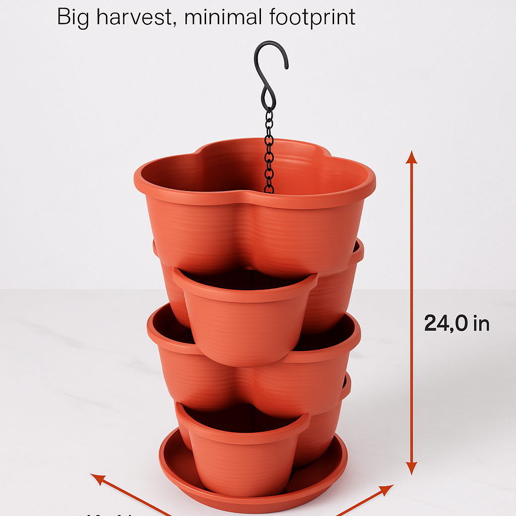 5-Tier Vertical Stackable Garden Planter Tower