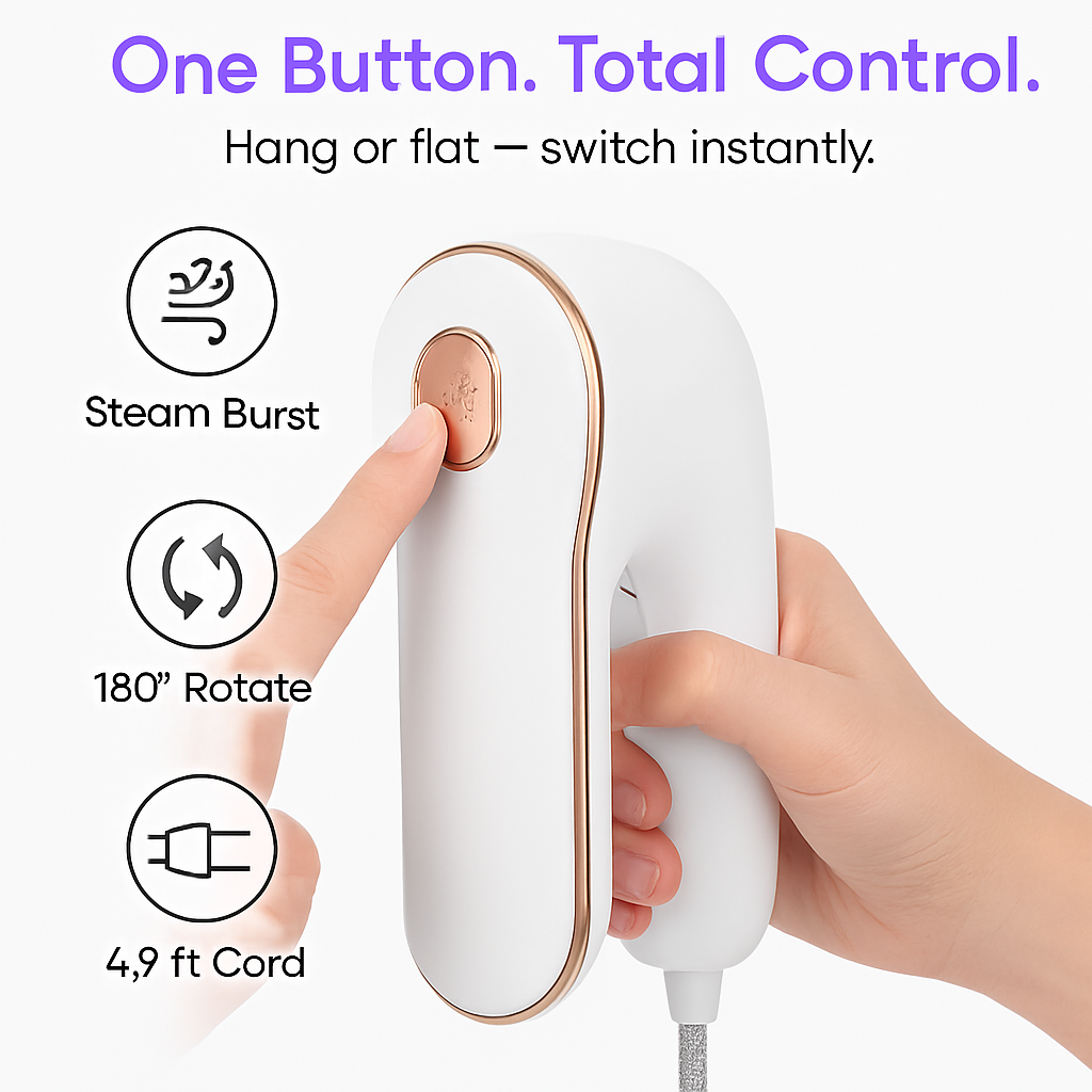 Portable Handheld Garment Steamer for Travel
