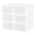 Collapsible Shoe Box Stackable Organizer - White
