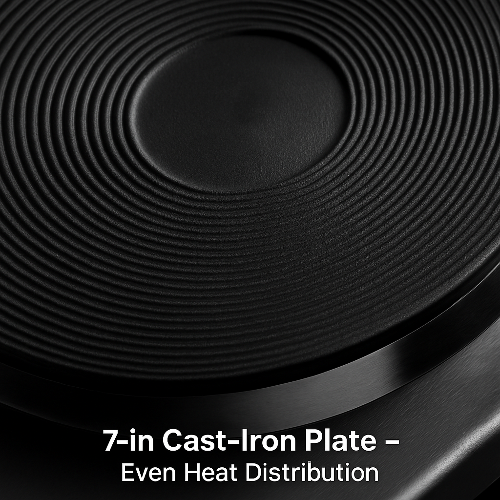 Electric Single Burner Hot Plate with Adjustable Temperature