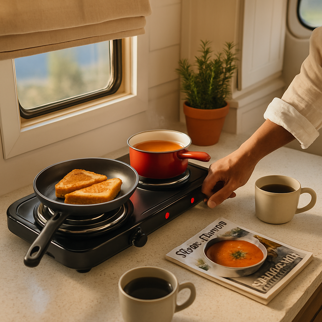 Compact Portable Burner Stove for Countertop Cooking