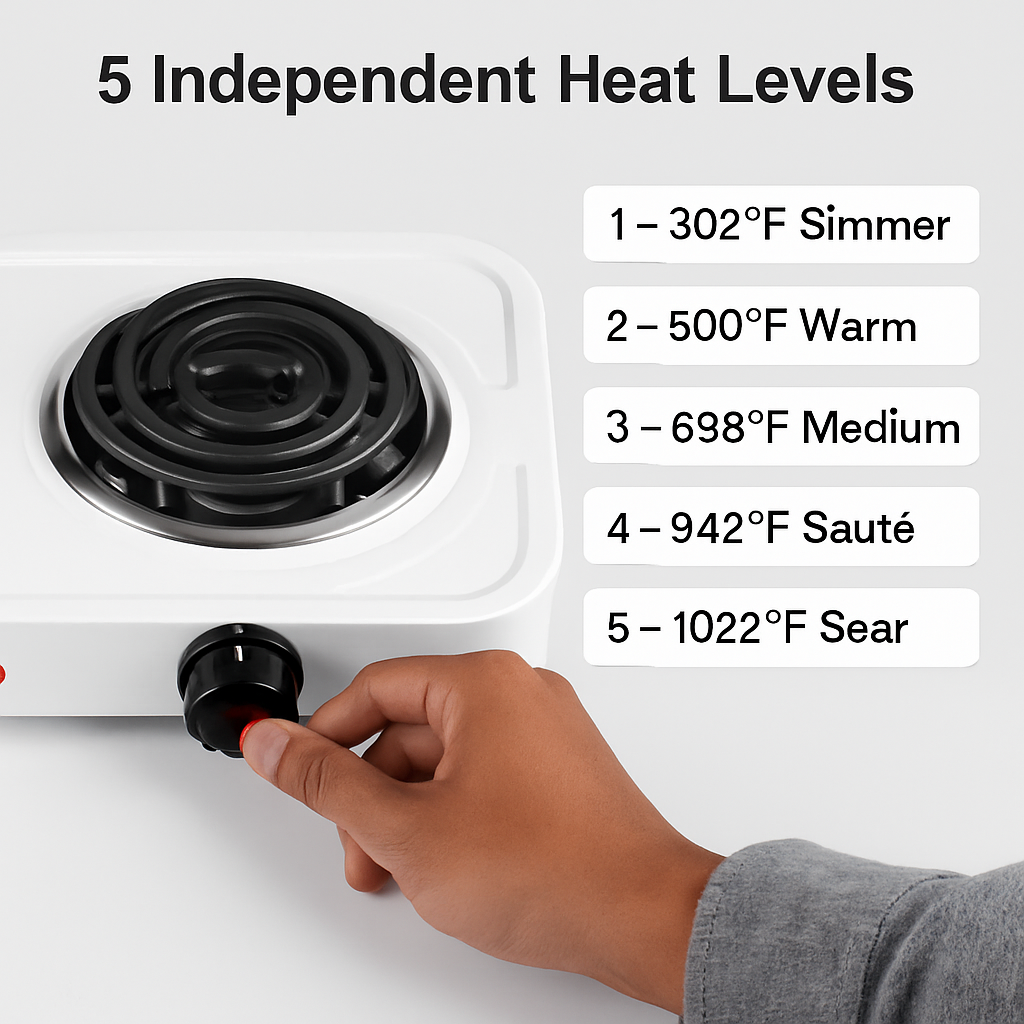 Compact Portable Burner Stove for Countertop Cooking