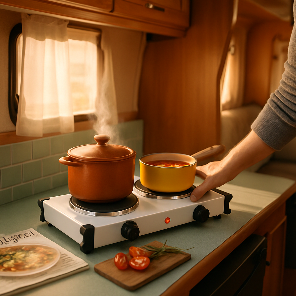 Electric Dual Burner Portable Hot Plate - Compact