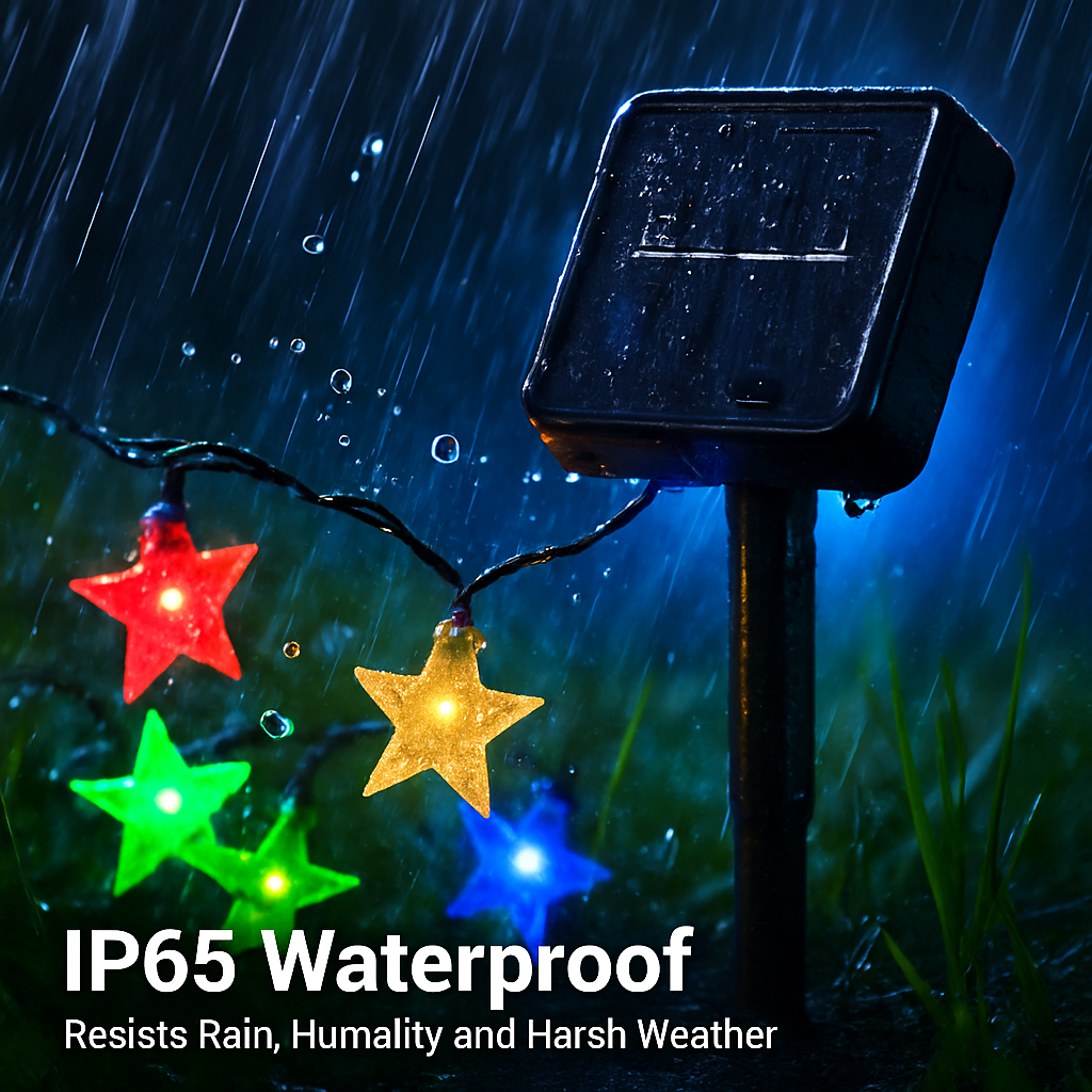 Solar Powered String Lights Fairy Star Lamps