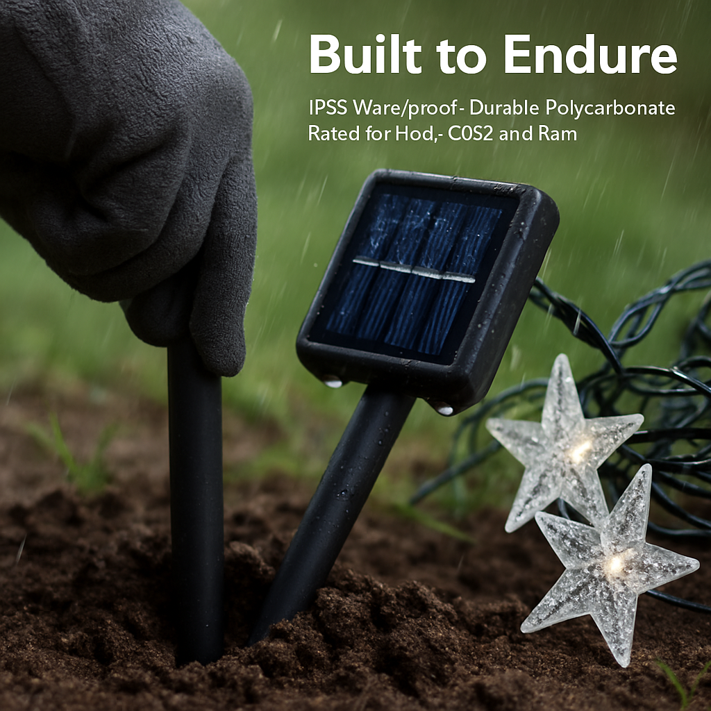 Solar Powered String Lights Fairy Star Lamps
