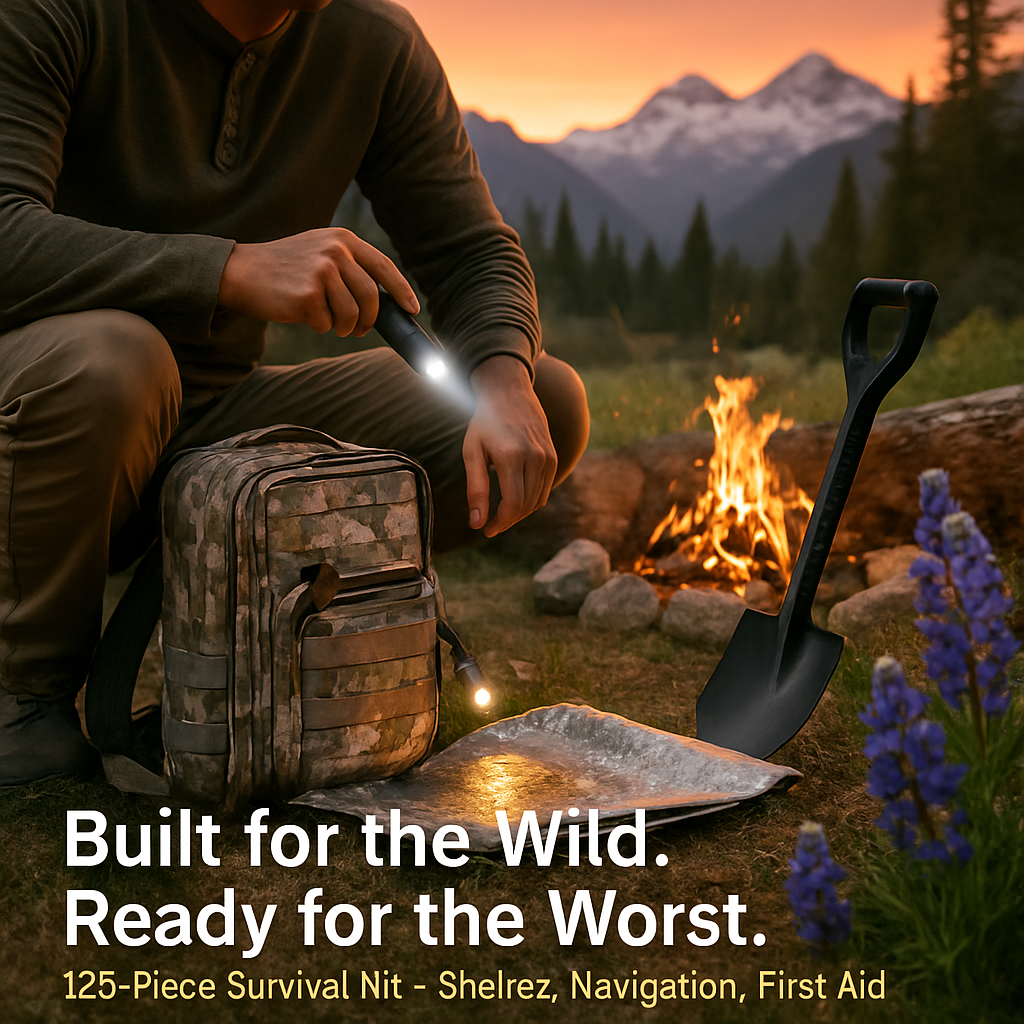 125Pcs Survival Kits for Outdoor Adventure and Camping