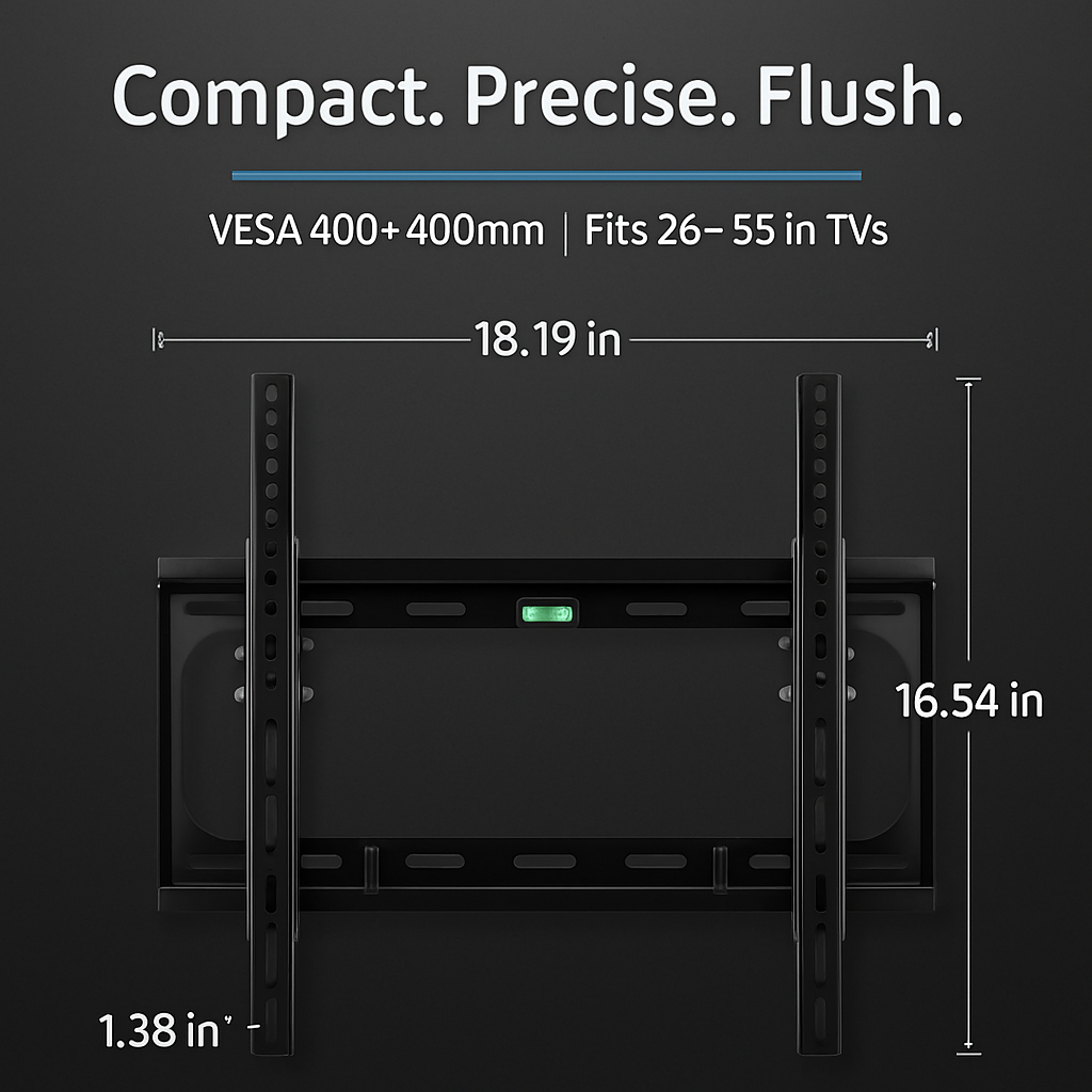 TV Wall Mount Tilt Dual Arm TV Mount Brackets Maximum VESA 400x400mm For 26-55in TVs