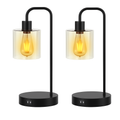 Touch Control Table Lamp with Glass Shade