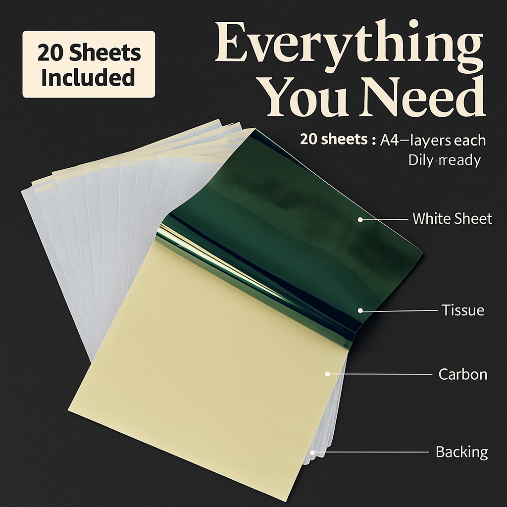 Tattoo Transfer Paper Kit for Easy Stencil Transfer