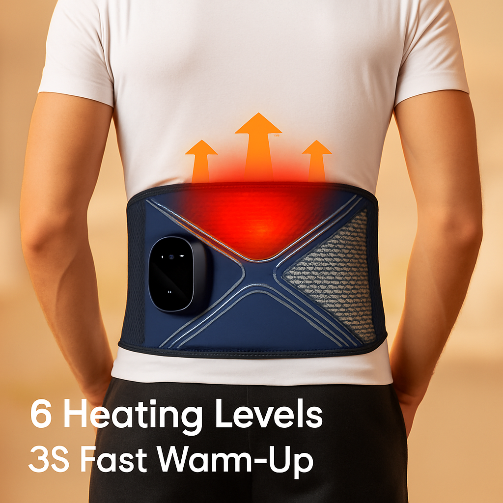 Lower Back Massager Heating Pad with Air Compression