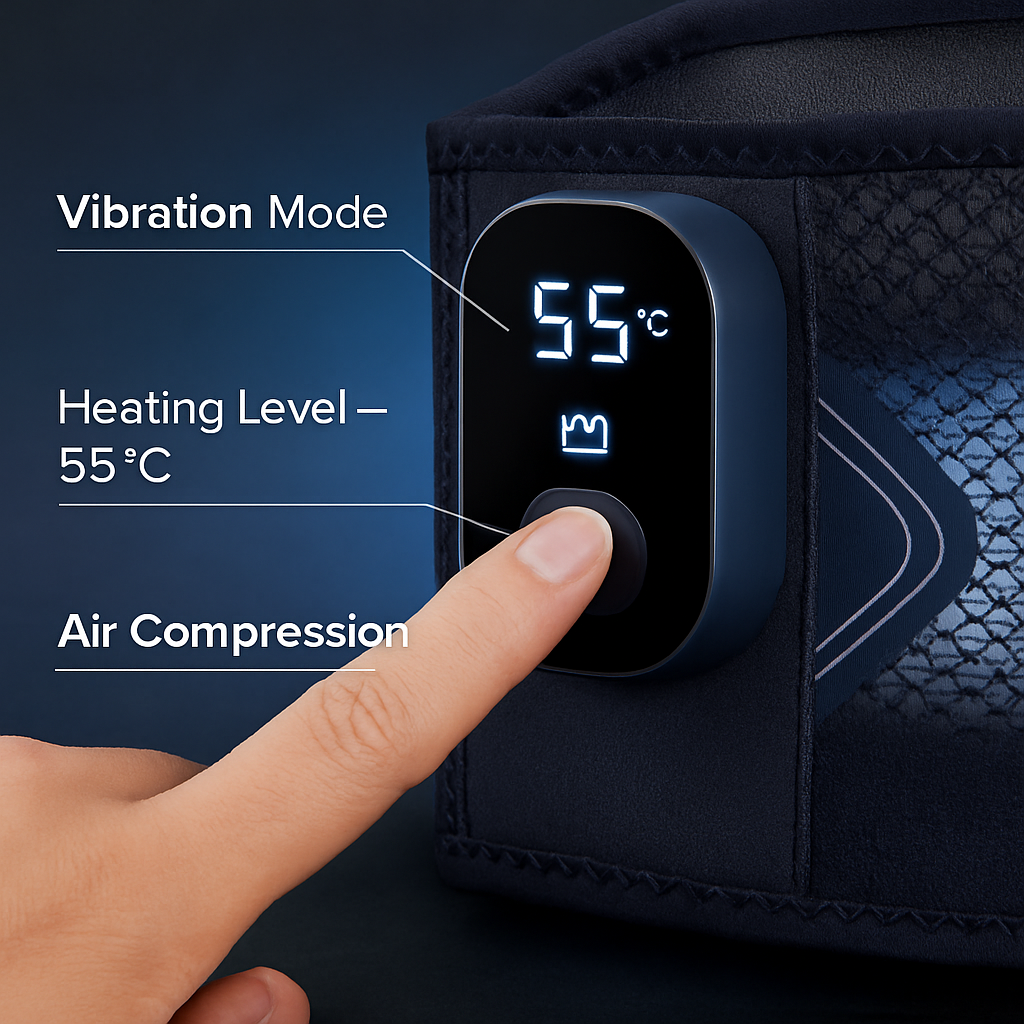 Lower Back Massager Heating Pad with Air Compression
