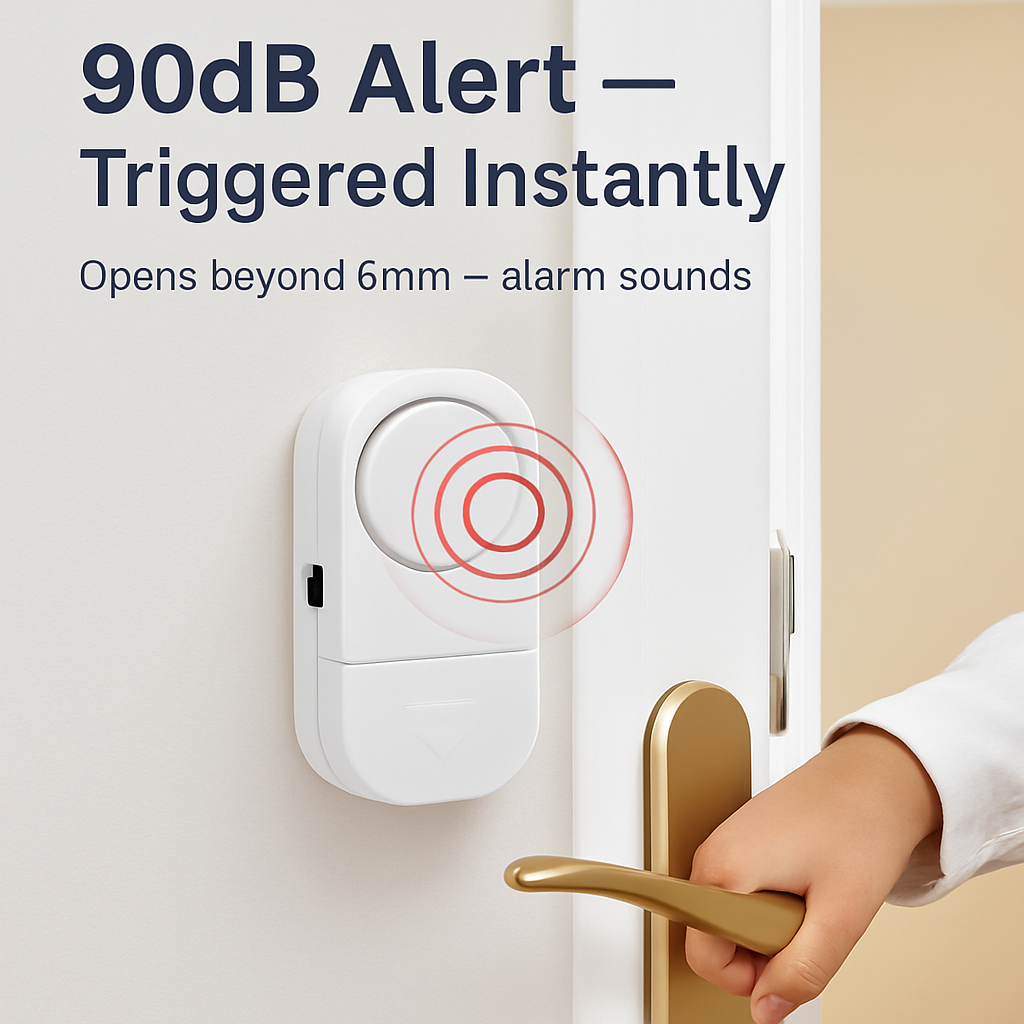 Wireless Window Door Magnet Alarms Magnetic Sensor Security Burglar Alarm For Kid Safety w/ Batteries