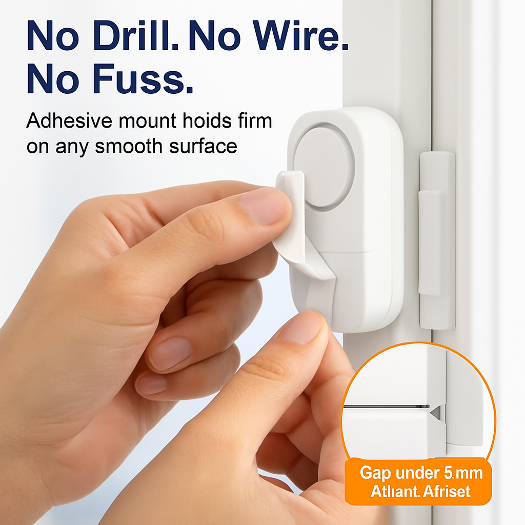 Wireless Window Door Magnet Alarms Magnetic Sensor Security Burglar Alarm For Kid Safety w/ Batteries