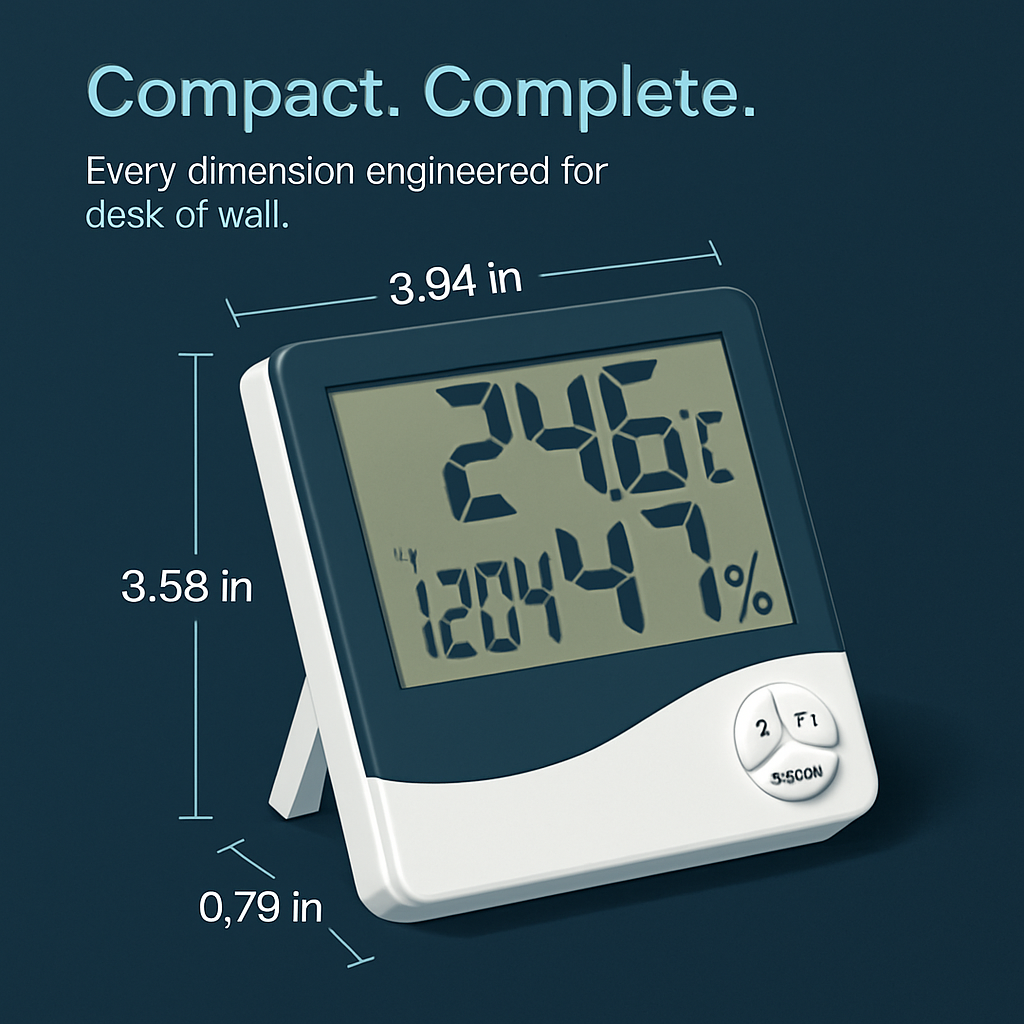 2-in-1 Thermometer and Hygrometer with Clock/Alarm Function