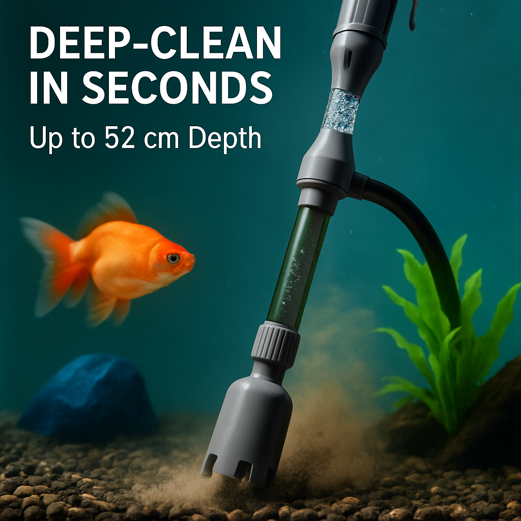 Aquarium Syphon Fish Tank Vacuum Gravel Water Filter Cleaner Powered by battery