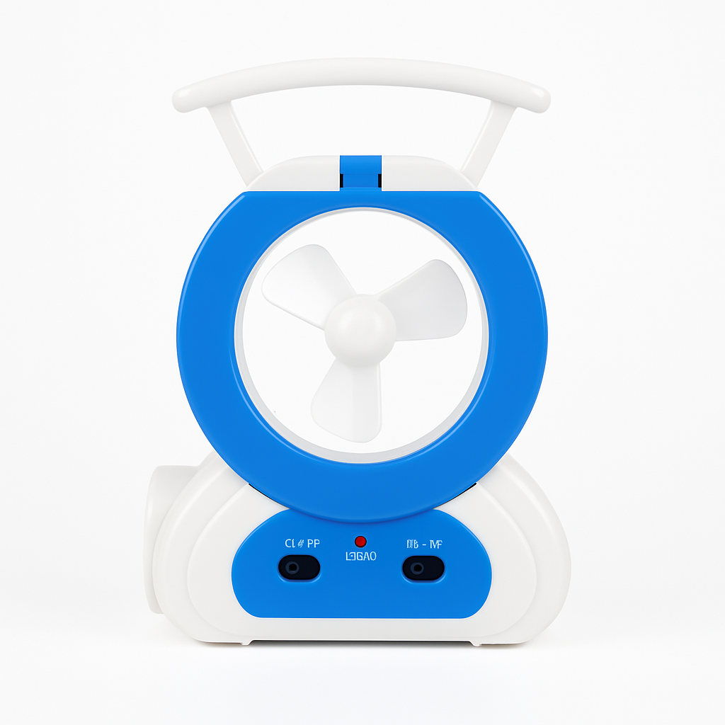 Desk Cooling Fan with LED Lamp and Emergency Light