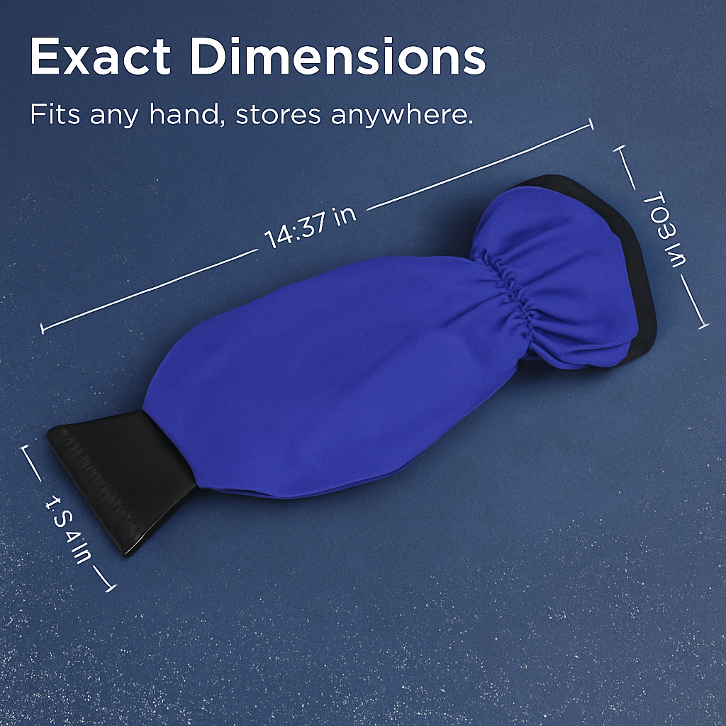 Ice Scraper Glove Car Windshield Snow Scraper Remover Glove Lined of Fleece Winter Ice Scraper Mitt Keep Warm
