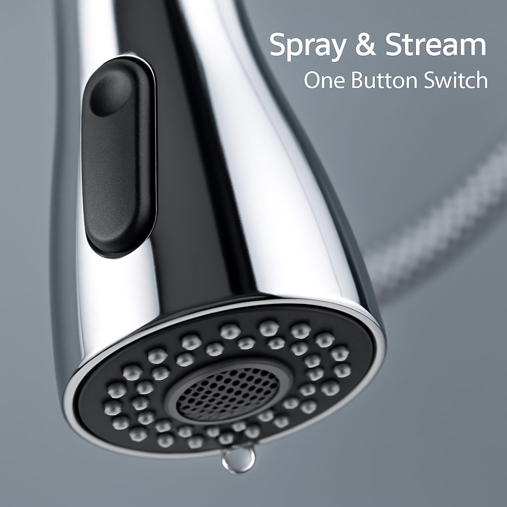 Touch Sensor Faucet with Pull-Out Spout, Hot and Cold Water