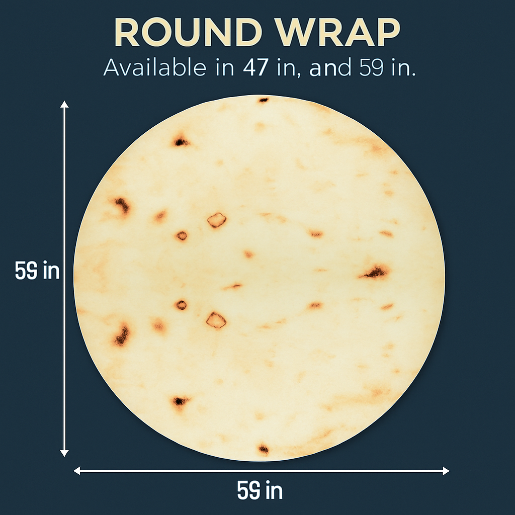 Burrito Tortilla Throw Blanket for Cozy Home Use