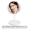 5X Magnifying Lighted Makeup Mirror with 360° Rotating Base