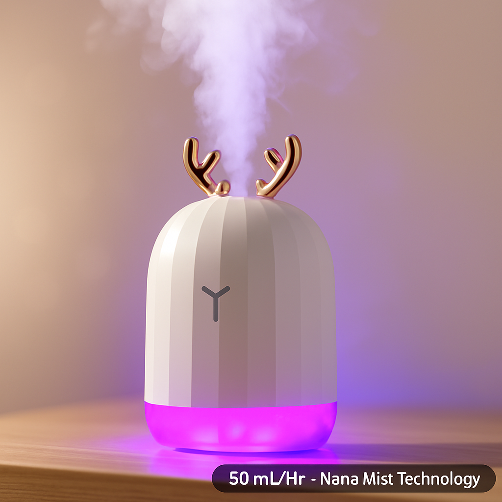 Ultrasonic Air Humidifier with 7-Color Breathing Lights