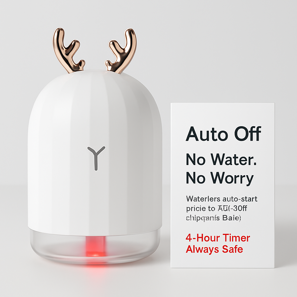 Ultrasonic Air Humidifier with 7-Color Breathing Lights