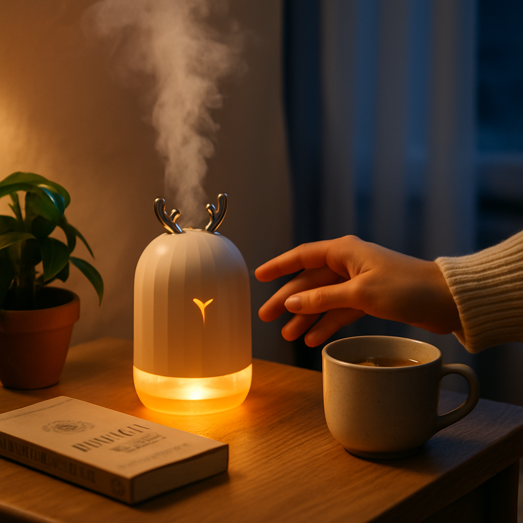 Ultrasonic Air Humidifier with 7-Color Breathing Lights