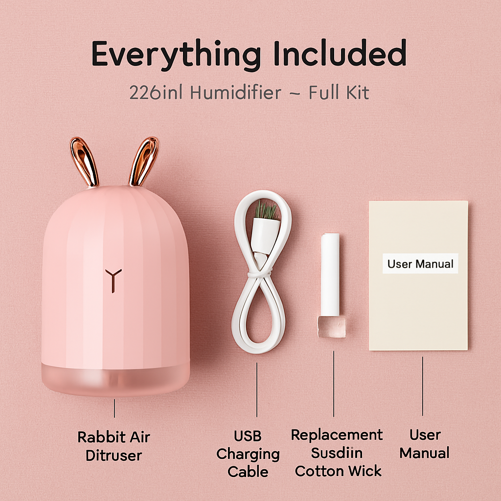 Ultrasonic Air Humidifier with 7-Color Breathing Lights