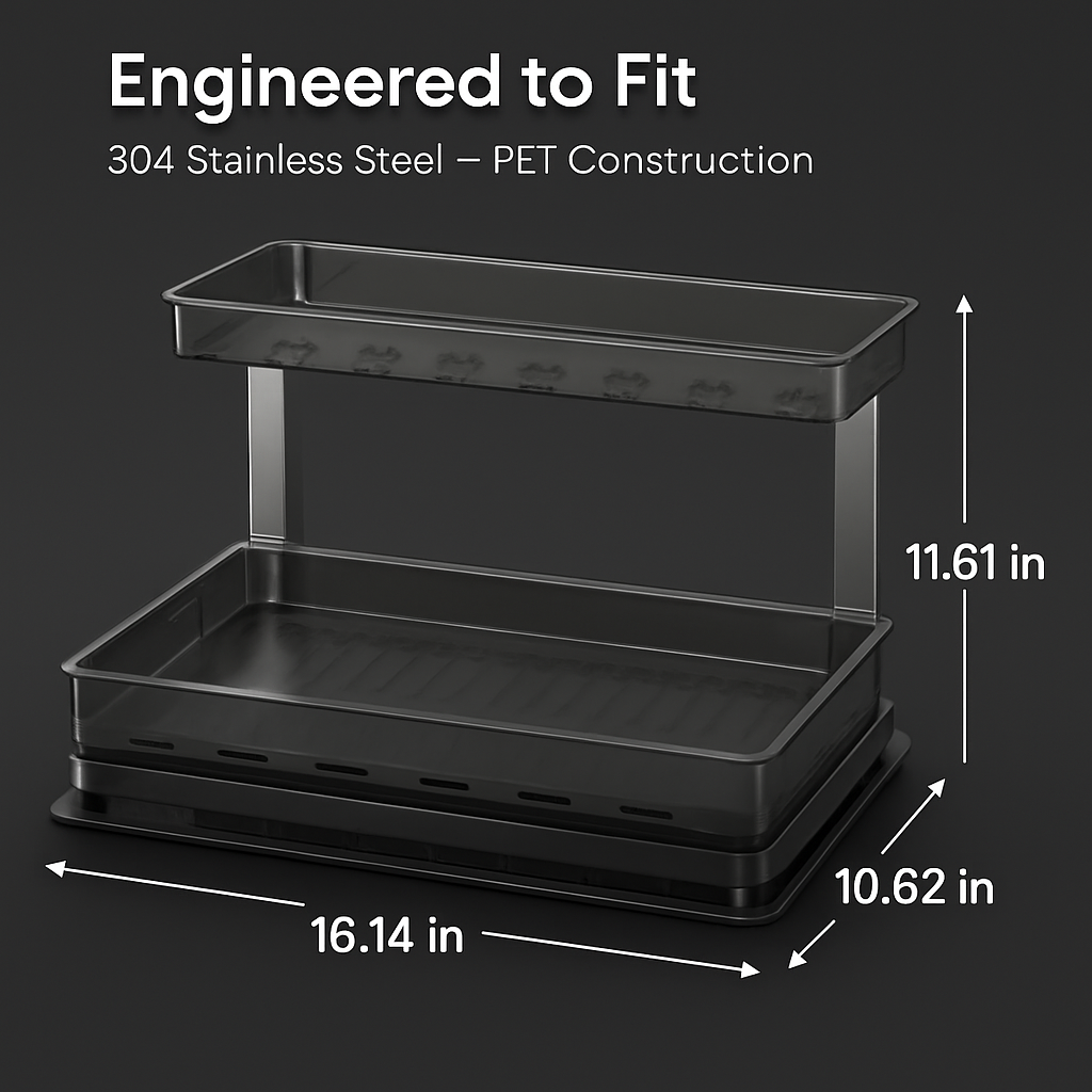 Two-Tier Pull-Out Under-Sink Organizer for Cabinet