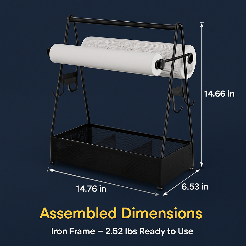 Utensil Caddy with Paper Towel Holders for Grilling