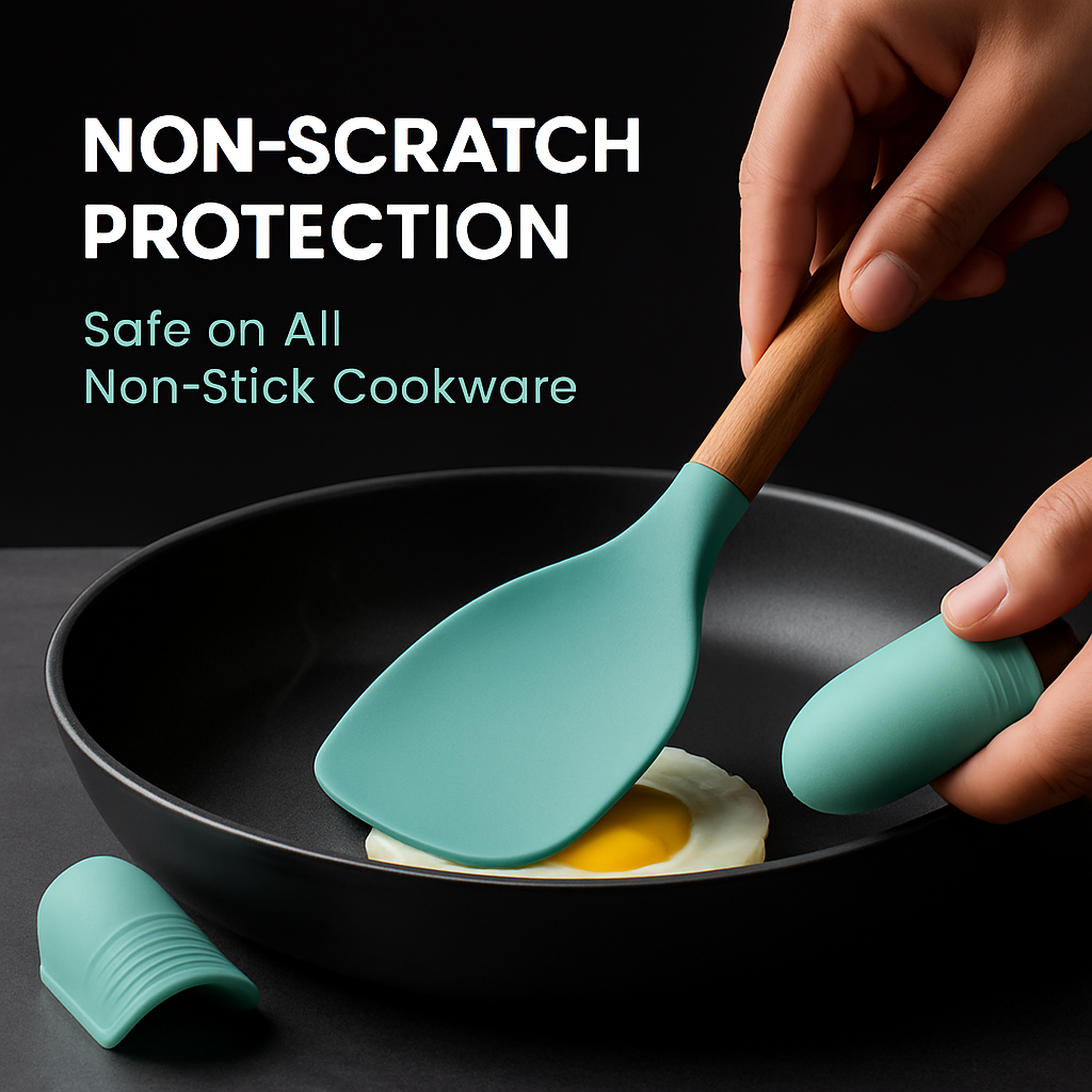 Kitchen Utensils Set with Holder - Spatulas & Spoons