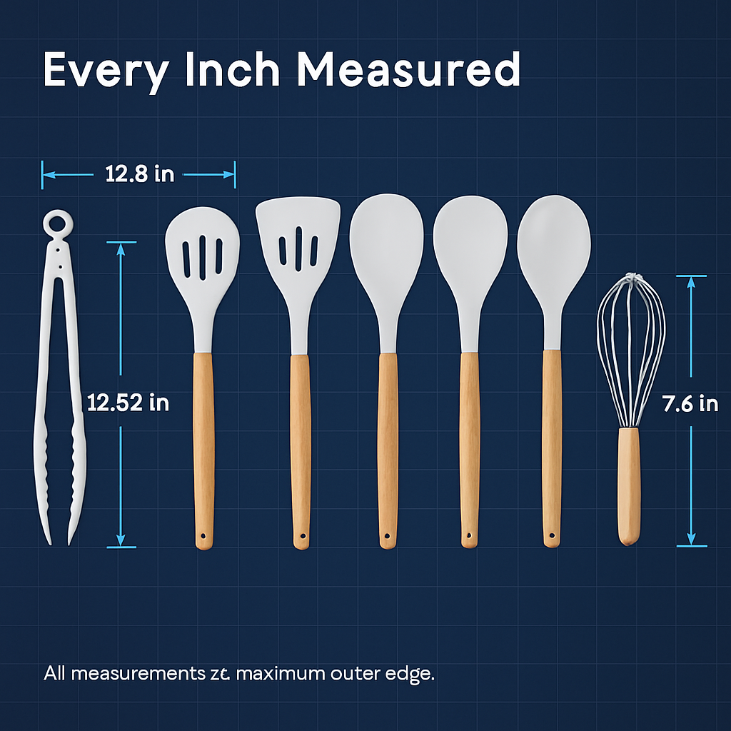 Kitchen Utensils Set with Holder - Spatulas & Spoons