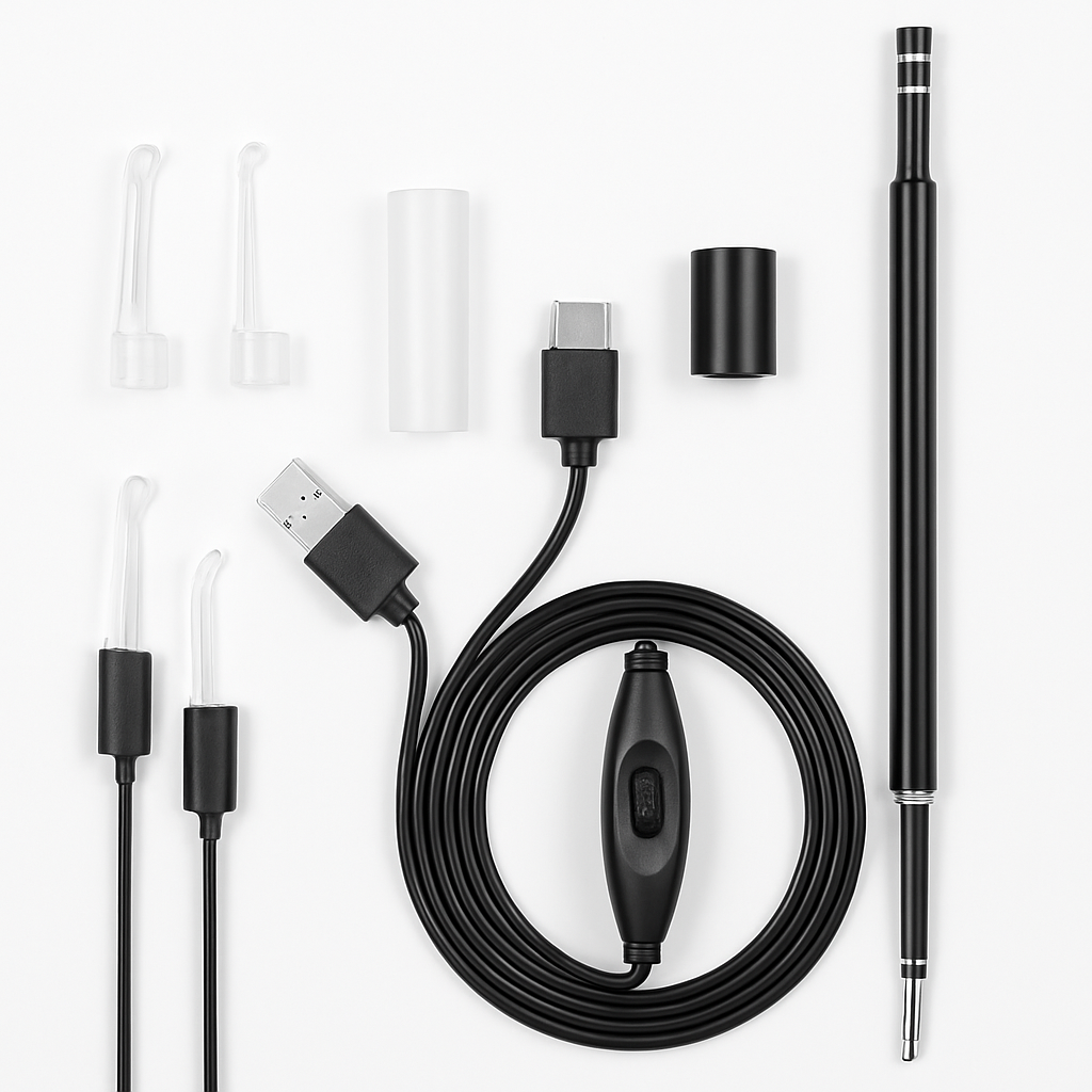 Ear Endoscope Wax Remover Tool with LED Lights