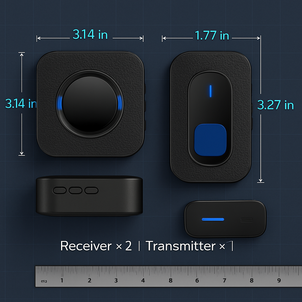 Wireless Doorbell with Long Range - Dual Receiver (US)
