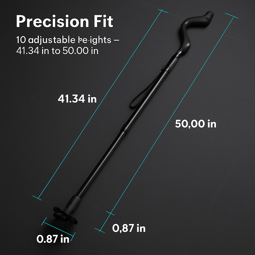 Walking Cane Collapsible with 10 Adjustable Heights
