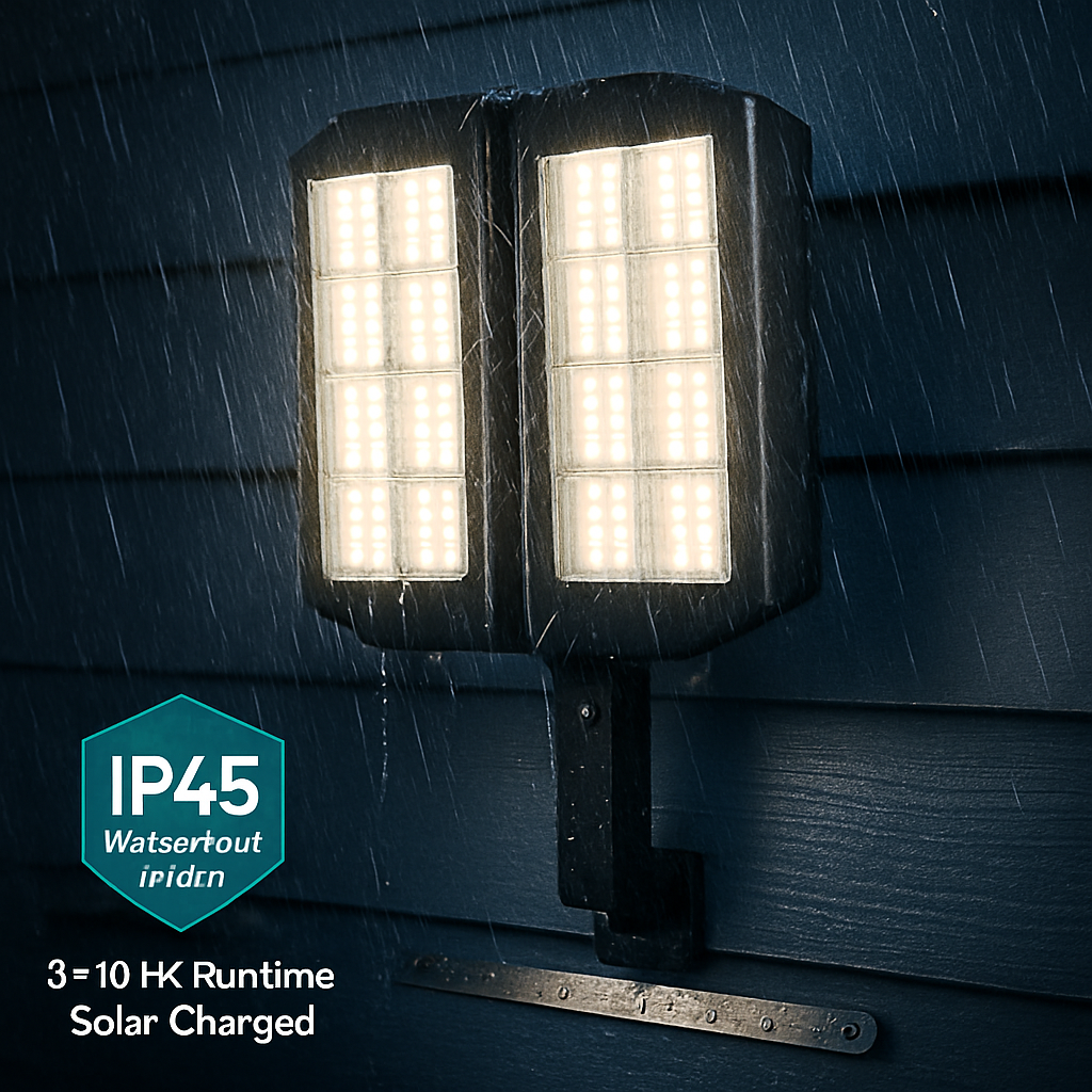Outdoor Solar Wall Light with PIR Motion Sensor