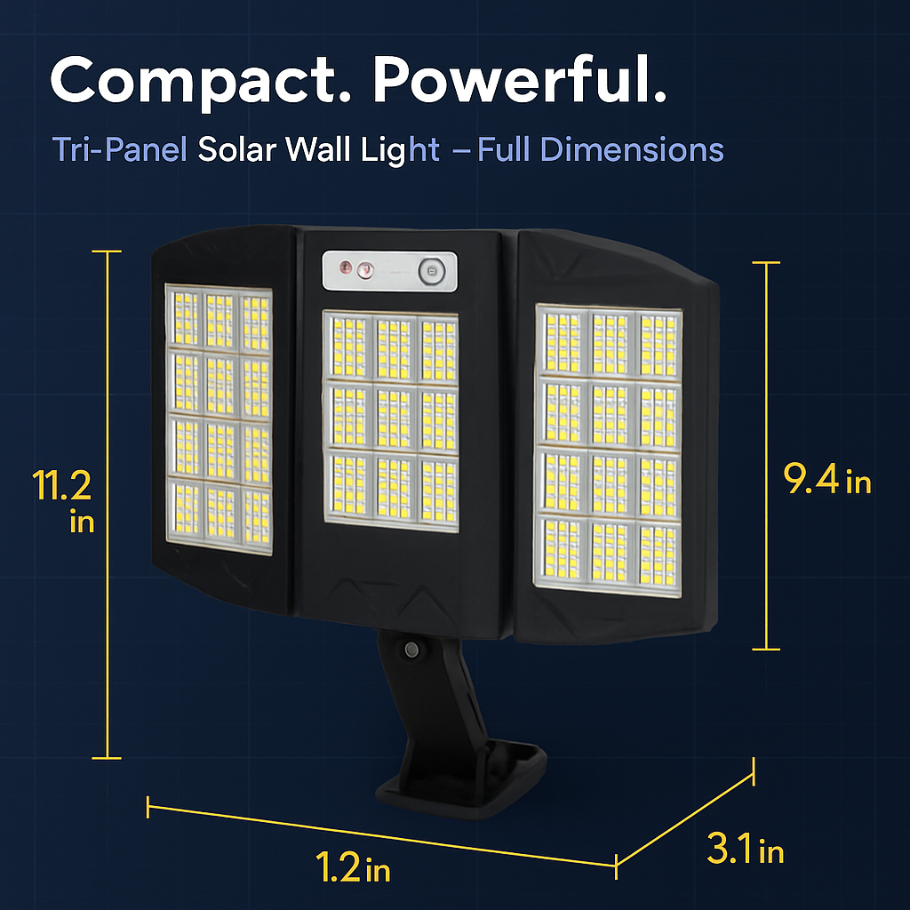 Outdoor Solar Wall Light with PIR Motion Sensor
